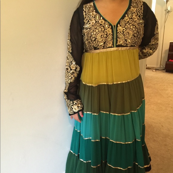 Gorgeous Bollywood gown anarkali NEW - Picture 3 of 4